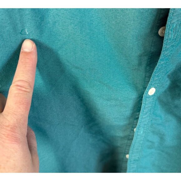 Express Mens Green Fitted Button Up Long Sleeve Medium Fitted Spring Casual - Picture 13 of 13